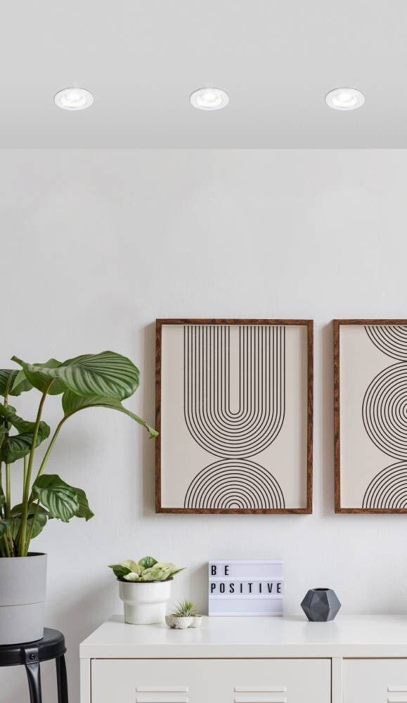 Innfeldur kastari LED með dimmer Salabate Ø8.8 cm