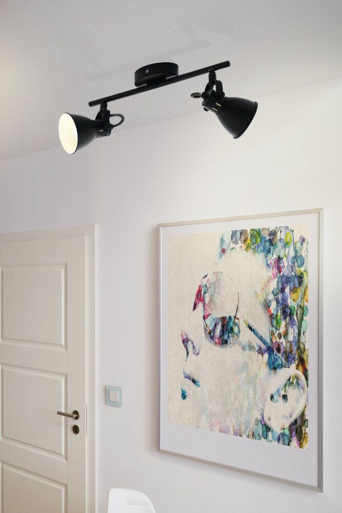 Loftkastari LED Seras 2x3,3W Eglo svart