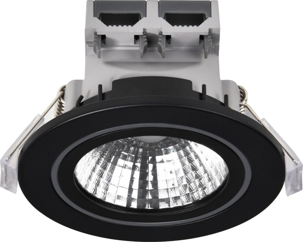 Innfeldur kastari LED Alec svartur dimmanlegur Ø9,5 cm