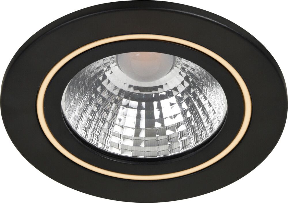 Innfeldur kastari LED Alec svartur dimmanlegur Ø9,5 cm