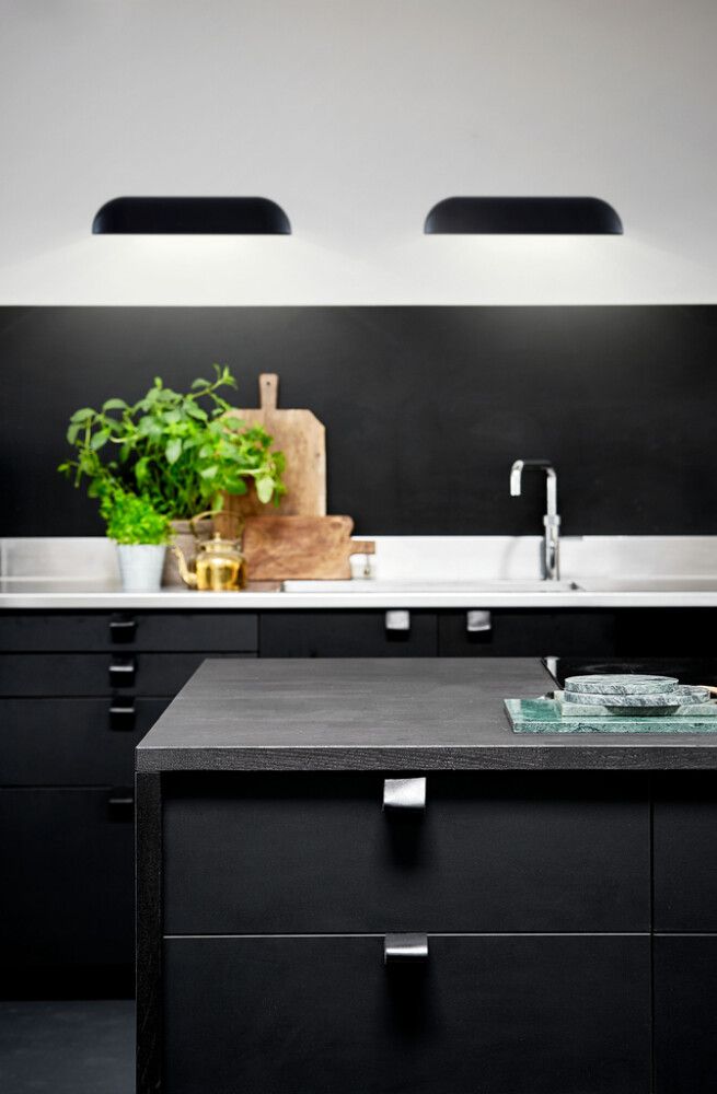 Veggljós LED Front 36 svart 36 cm