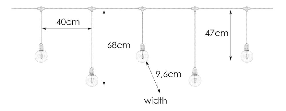Ljósasería 10xLED 2,9W Garden 24 4m