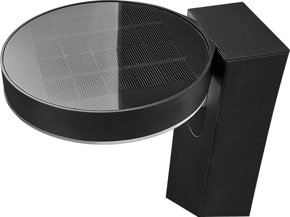 Garðljós með sólarsellu Rica Round svart 60 cm