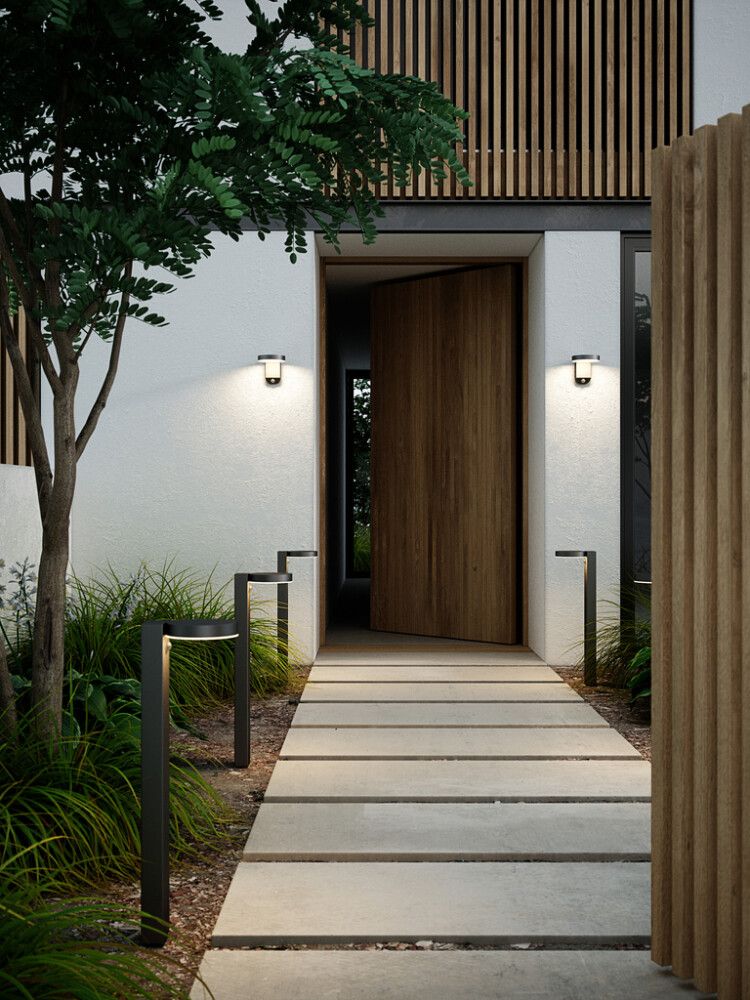 Garðljós með sólarsellu Rica Round svart 60 cm