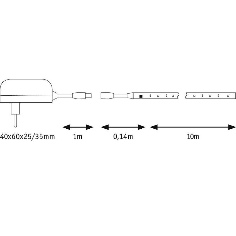 Ljósborðasett SimpLED Paulmann RGB 10m 12V