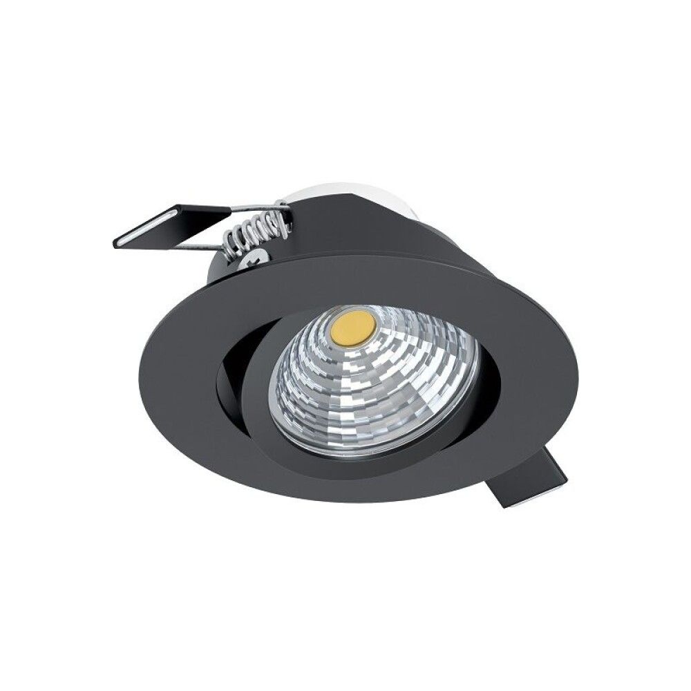 LED innfelldur kastari Saliceto 6W Eglo svartur/ál þv8,8cm h