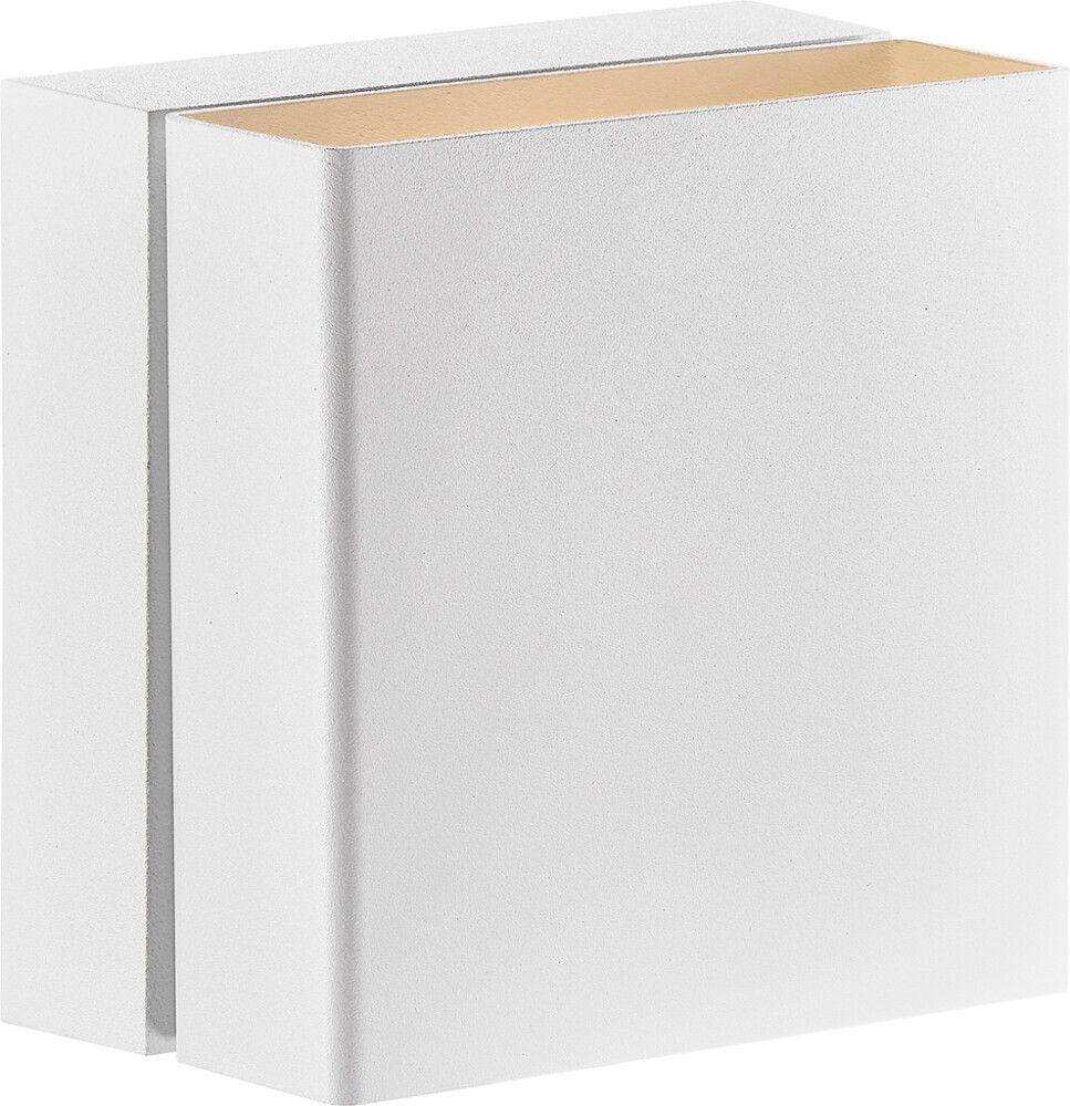 Veggljós LED Turn hvítt 15x15 cm