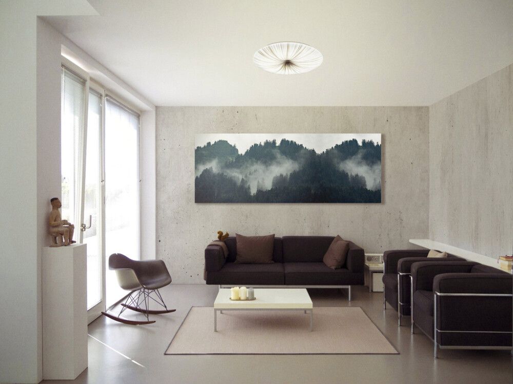 LED kúpull Nieves 33W Eglo hvítur/silfur þv51cm