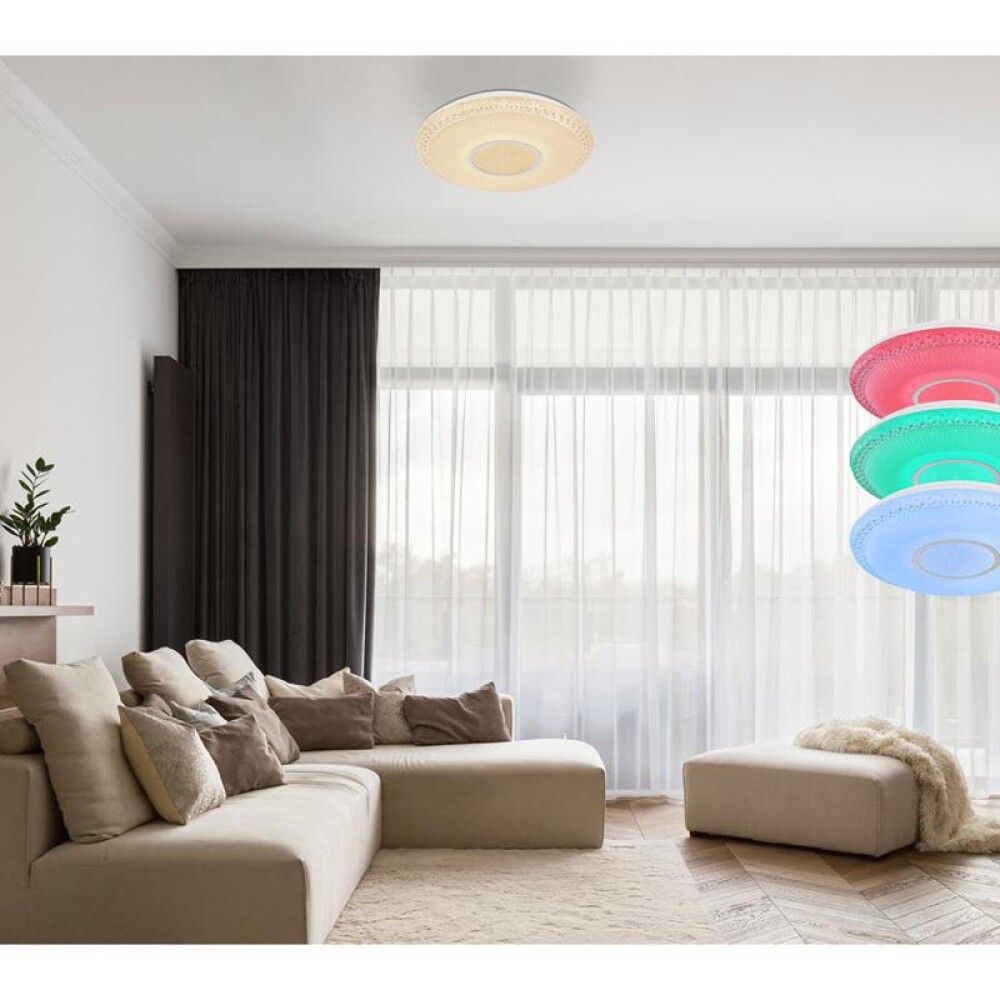 Kúpull LED RGB 40W Globo Klemens Ø50cm