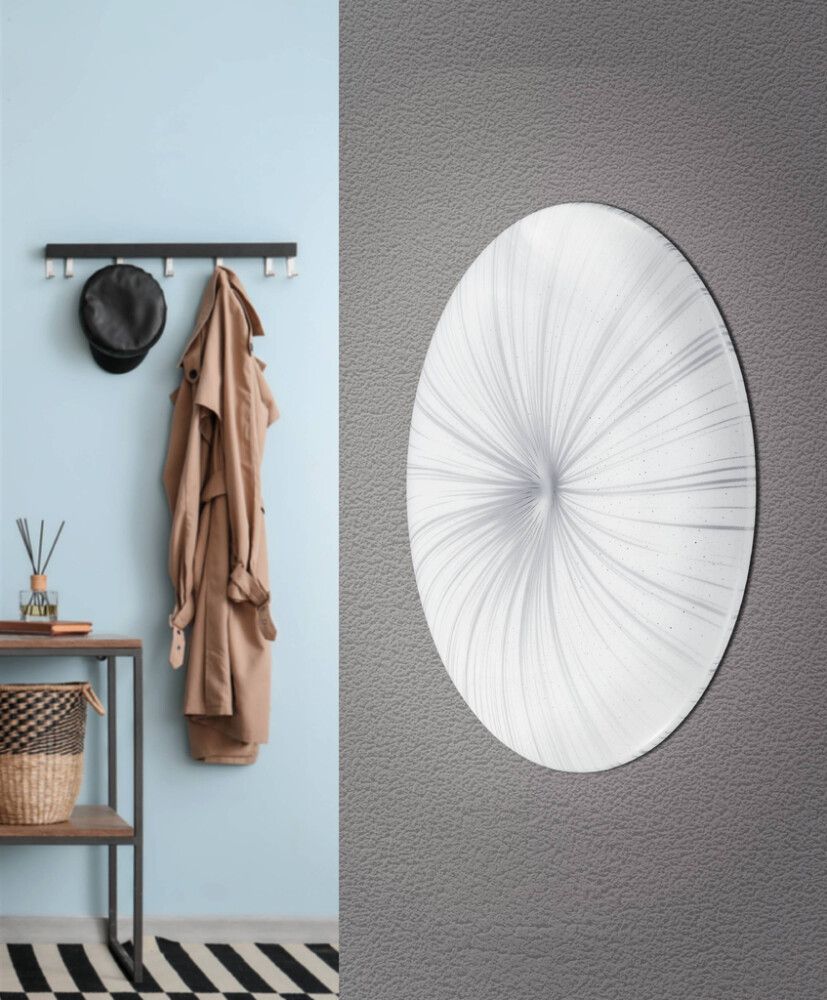 LED kúpull Nieves 10W Eglo hvítur/silfur þv31cm