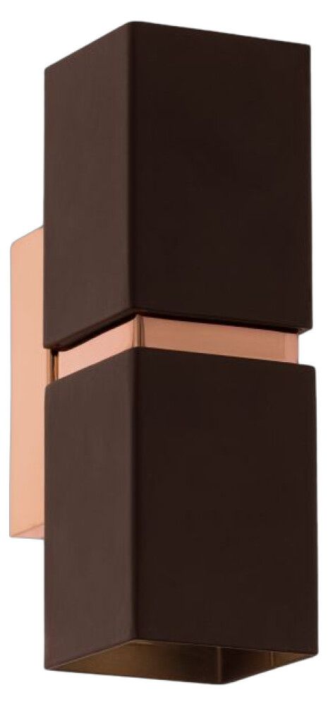 Veggljós GU10 Passa brúnt 5,5x17 cm