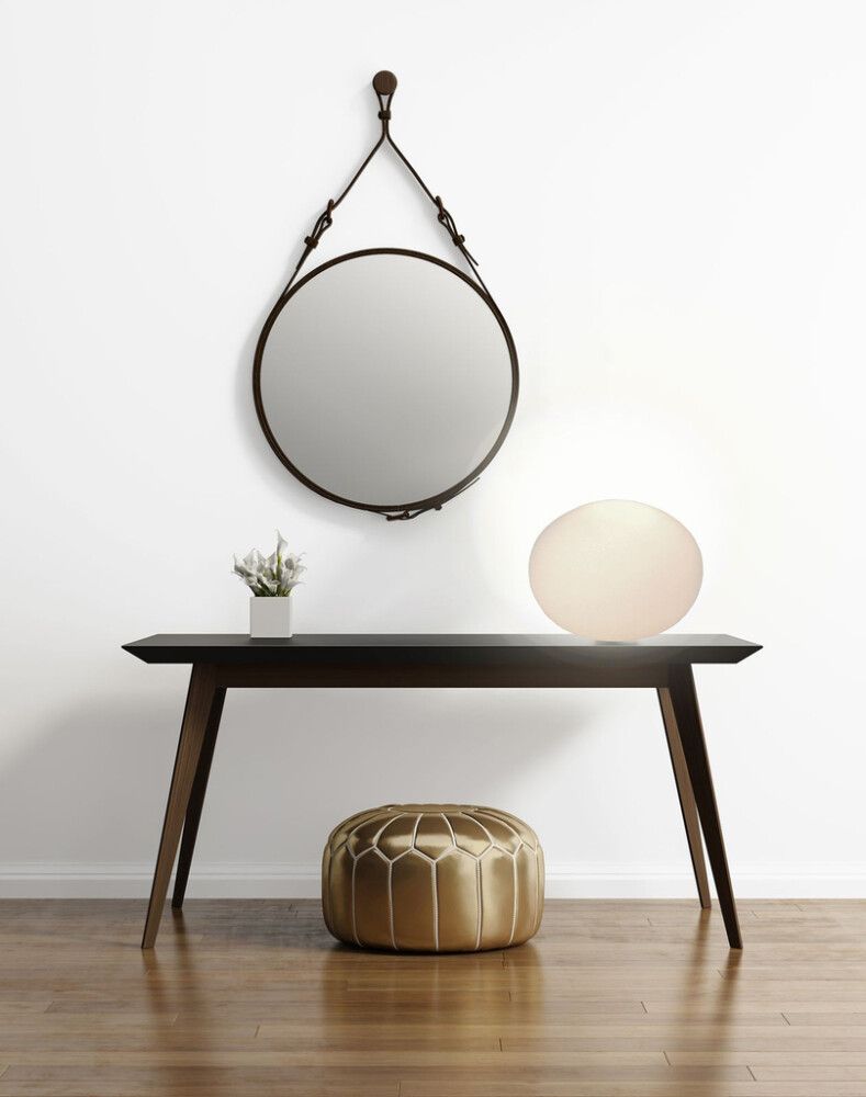 Borðlampi E14 Globus Ø18cm hvítur                       