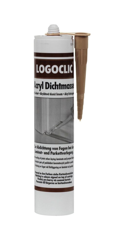 Fúgukítti akrýl 310ml Logoclic brún hnota