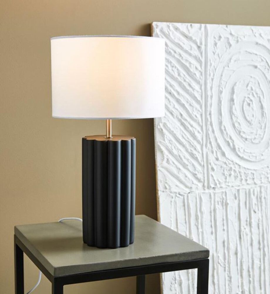 Borðlampi E14 Column 24x44 cm svartur