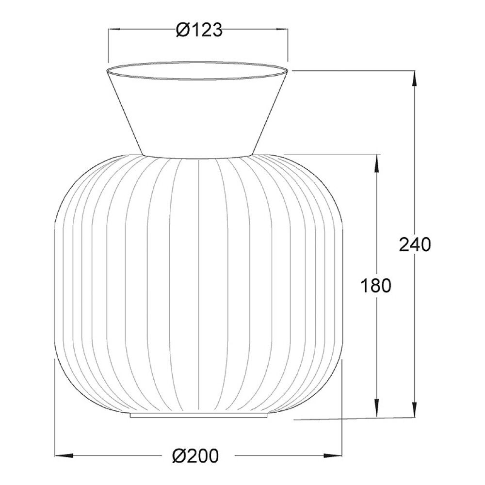 Loftljós E27 Vanja svart/reyklitað