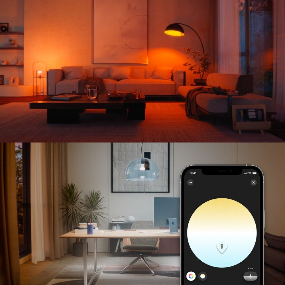 Ljósaperur  2xE27 9W RGBW Philips Hue