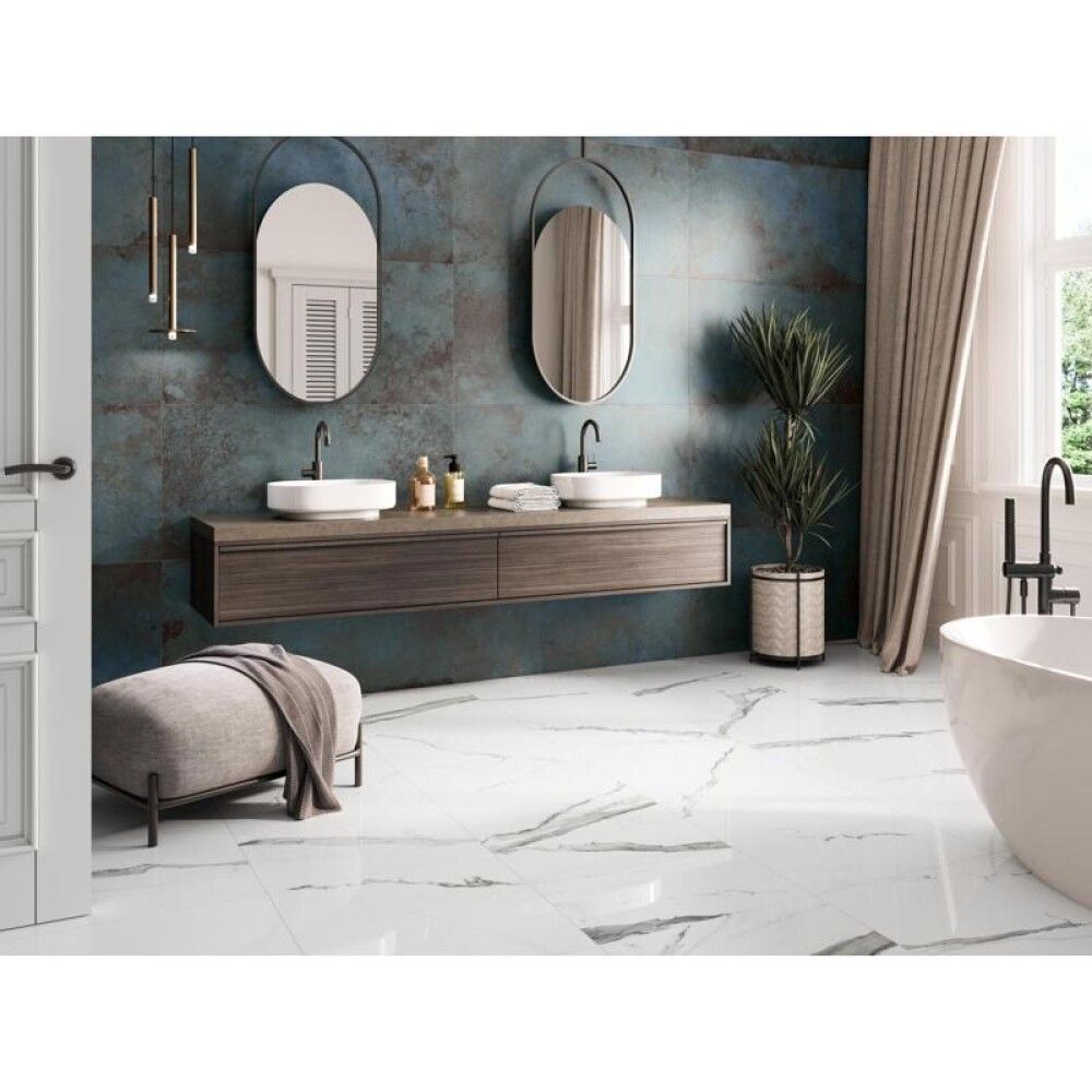 Gólf- & Veggflísar Alloy 60x60cm 1,44m² azurro