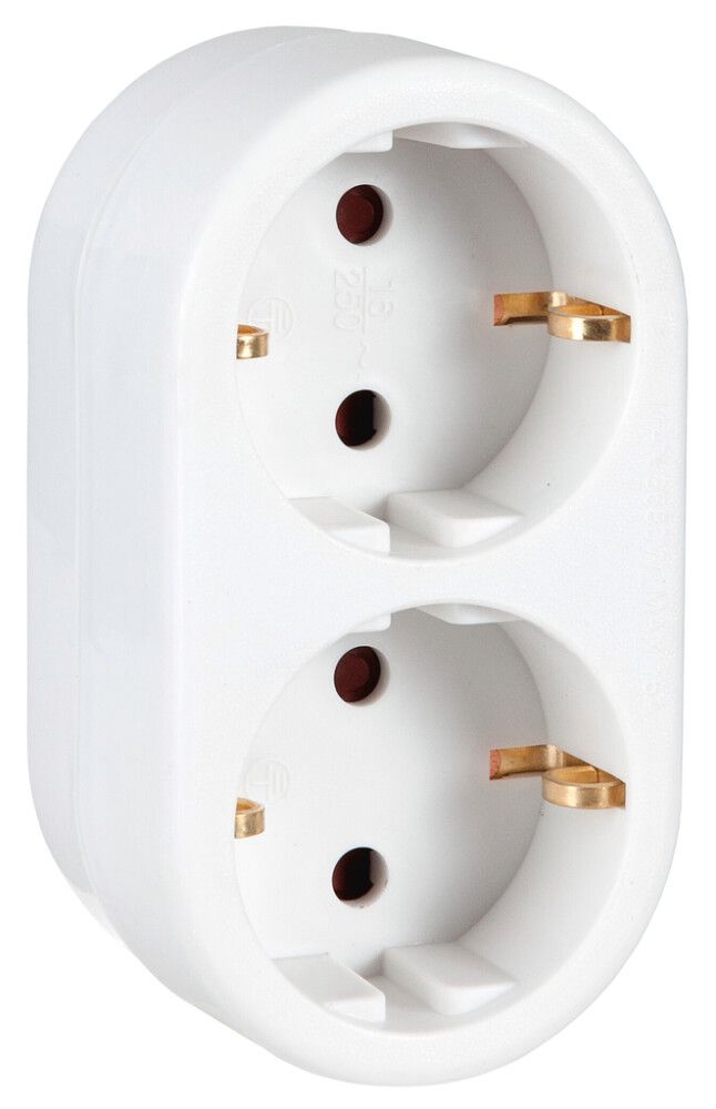 Fjöltengill 2 tengi Commel hvítur