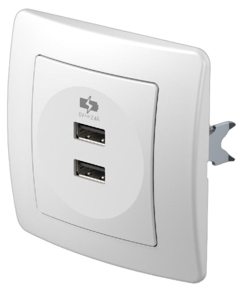 USB tengill 5V 2,4A Ekonomik hvítur