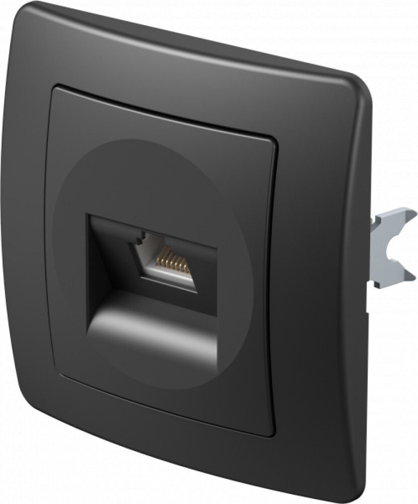 Tengill CAT5 með miðju og ramma Ekonomik svartur