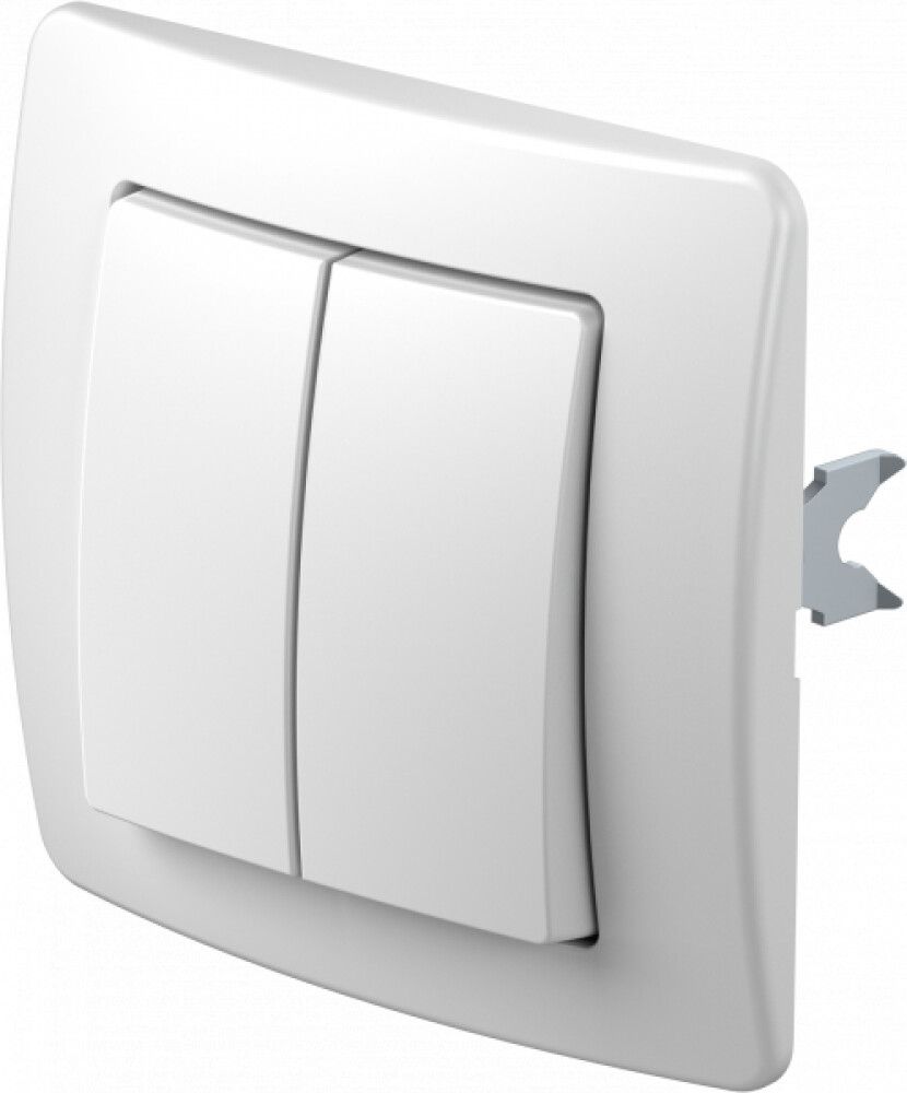 Samrofi 2 faldur með vippu og ramma Ekonomik hvítur