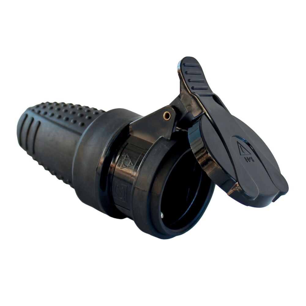 Gúmmíhulsa með loki Commel svört