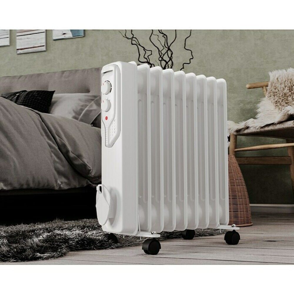 Rafmagnsofn olíufylltur 2000W hvítur Voltomat