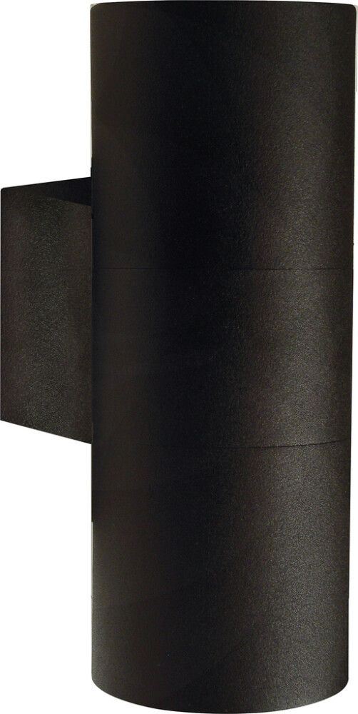 Veggljós GU10 Tin Maxi tvöfalt svart Ø7,6 cm