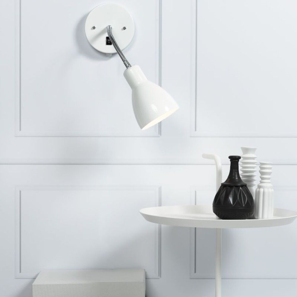 Veggljós E14 Cyclone hvítt Ø11 cm