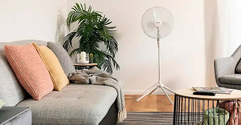 Gólfvifta Ø40 cm Star-Fan hvít