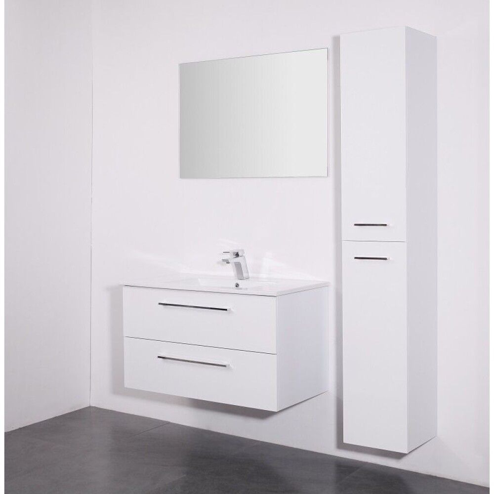 Baðskápur hár 186cm Bath Deluxe Camden Hvítur