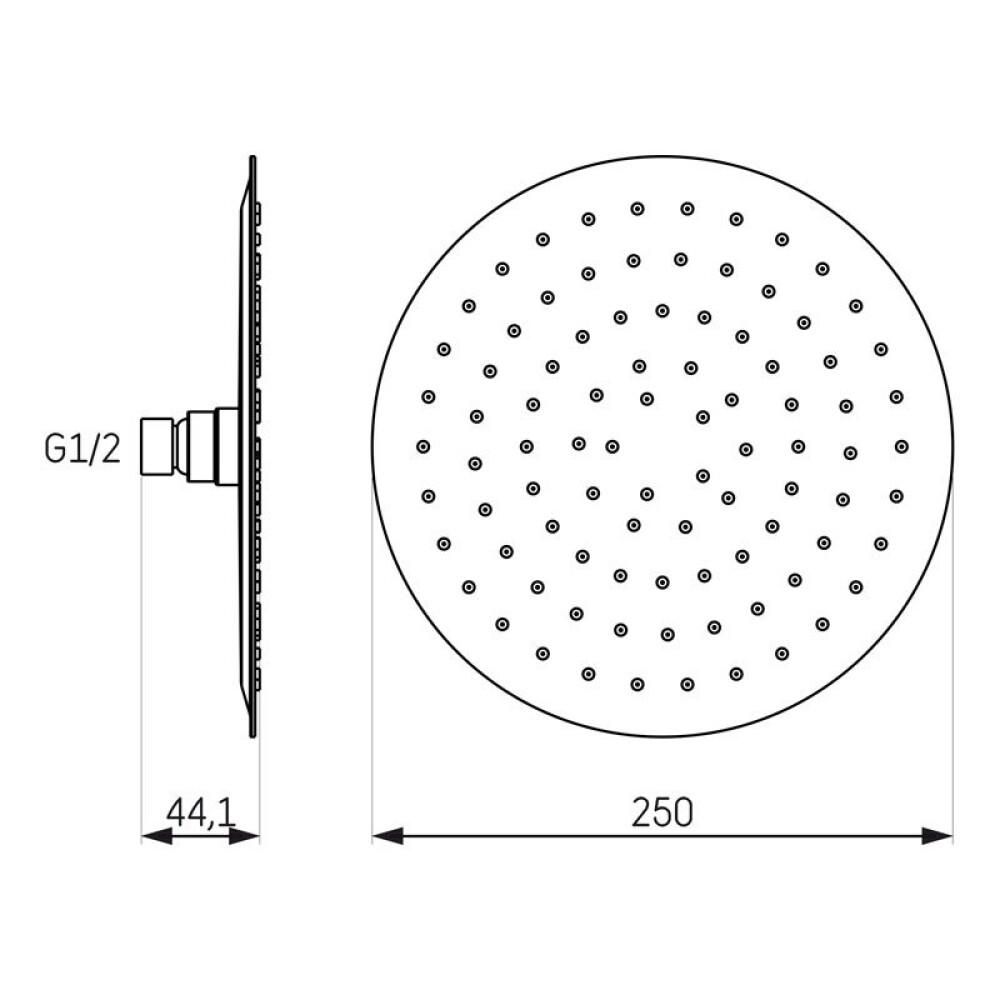Sturtuhaus hringlaga Ø25cm Camargue Samsø Dueodde Króm