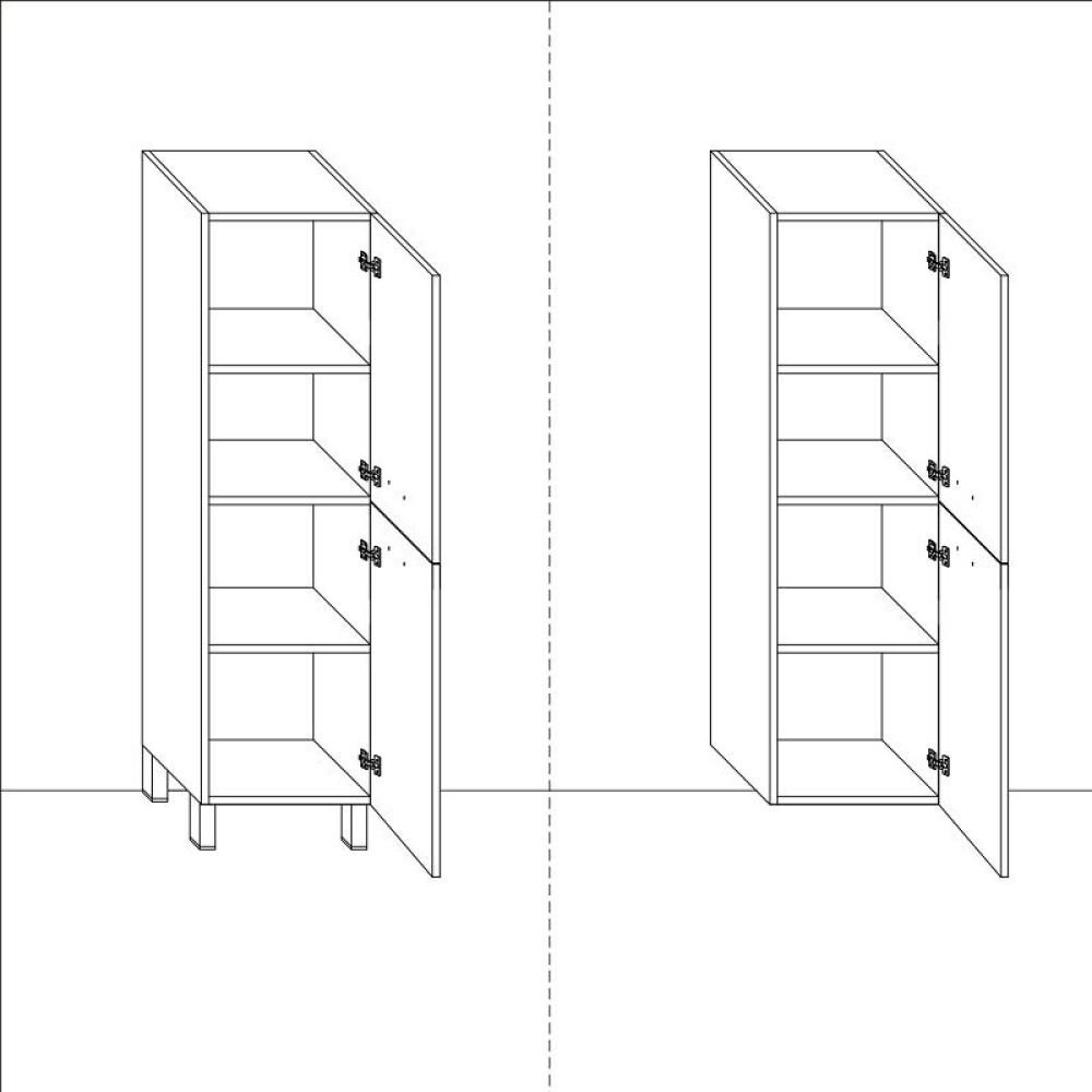 Baðskápur hár 186cm Bath Deluxe Camden Svartur