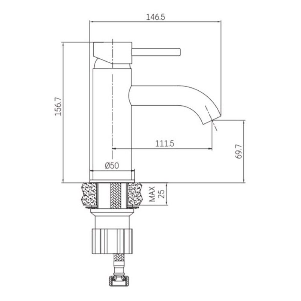 Handlaugartæki Camargue Samsø Dueodde króm