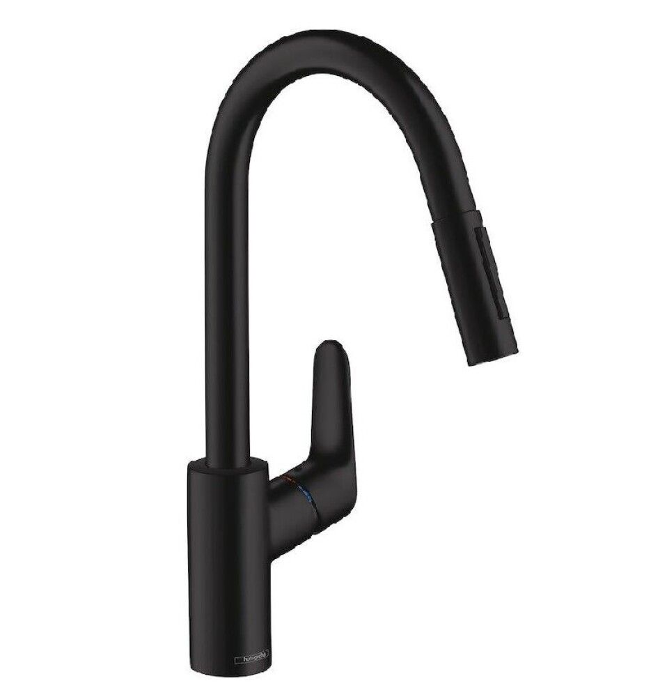 Eldhústæki Hansgrohe Focus M41 240 Matt Svart með úttaki