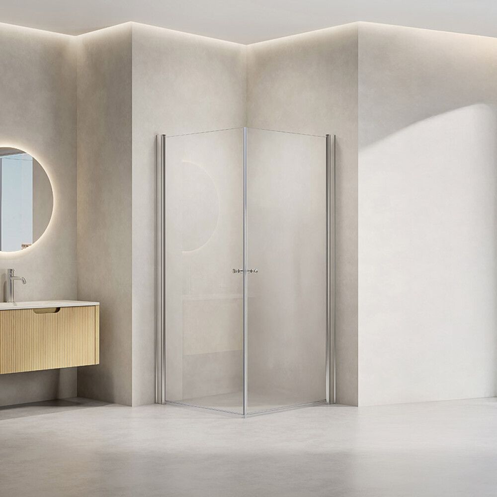 Sturtuveggir 2stk 90x90x190cm glær Ystad