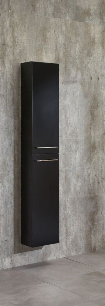 Baðskápur hár 30x20x170cm Camargue Svartur