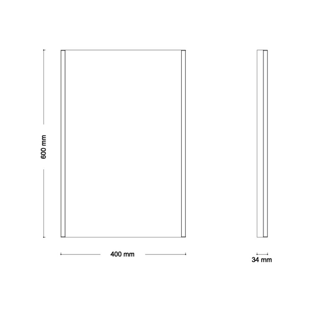 Spegill 60x80cm LED Jokey Framelight I Ferhyrndur
