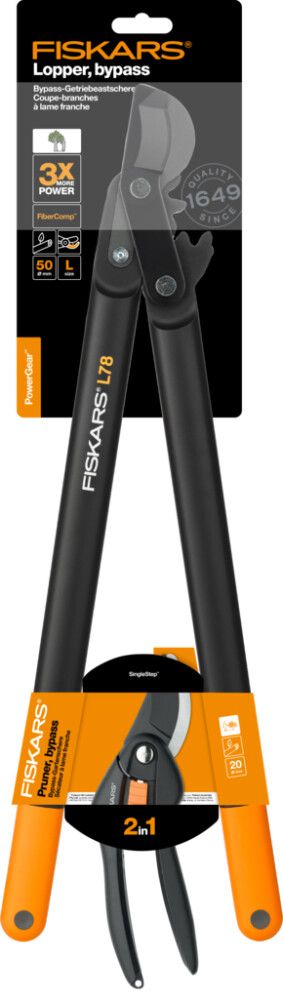 Greinaklippur sett Fiskars 70cm