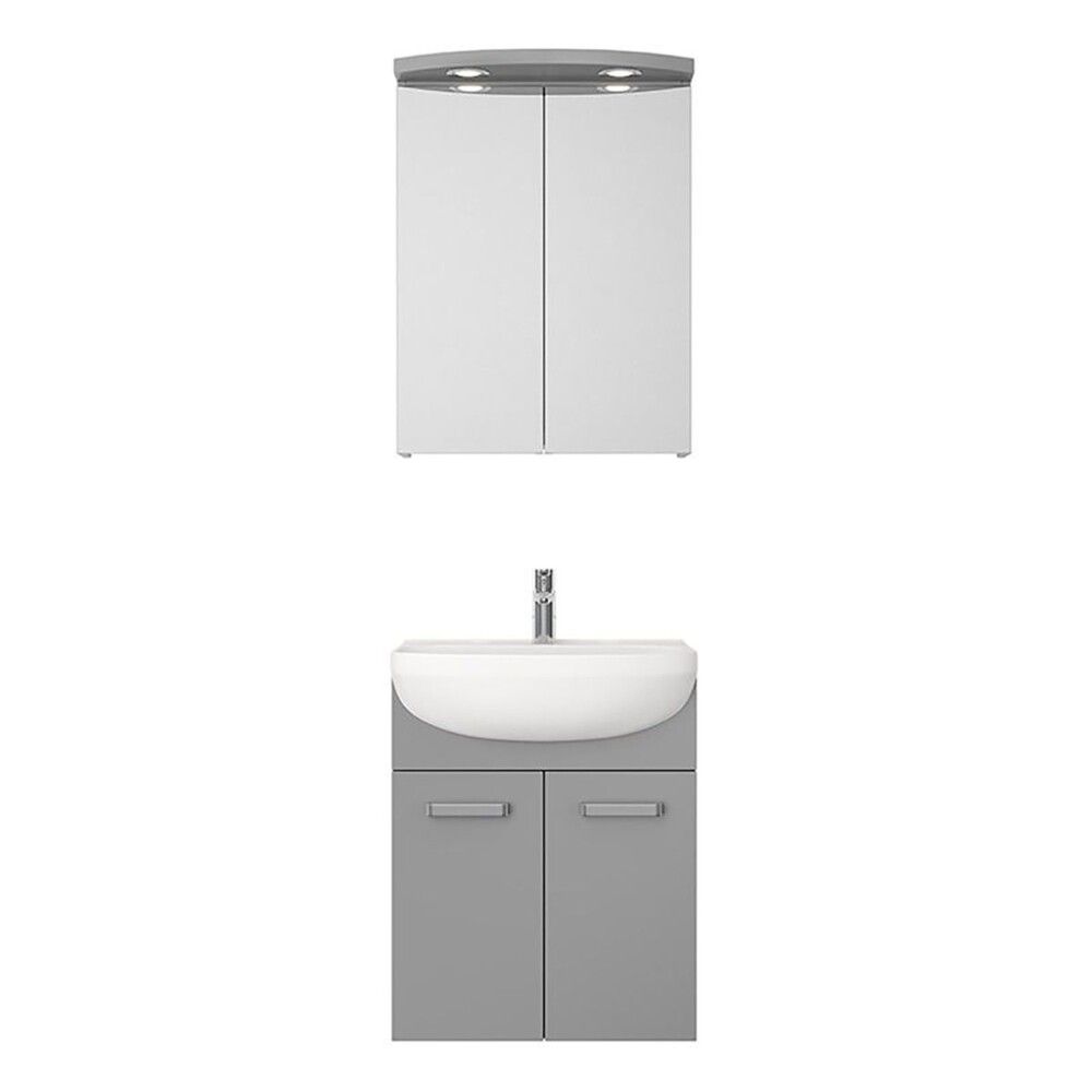 Baðinnrétting 50cm Camargue Vasa Matt-Grátt