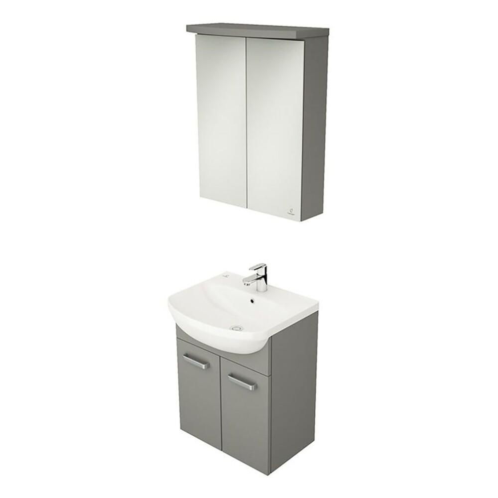 Baðinnrétting 50cm Camargue Vasa Matt-Grátt