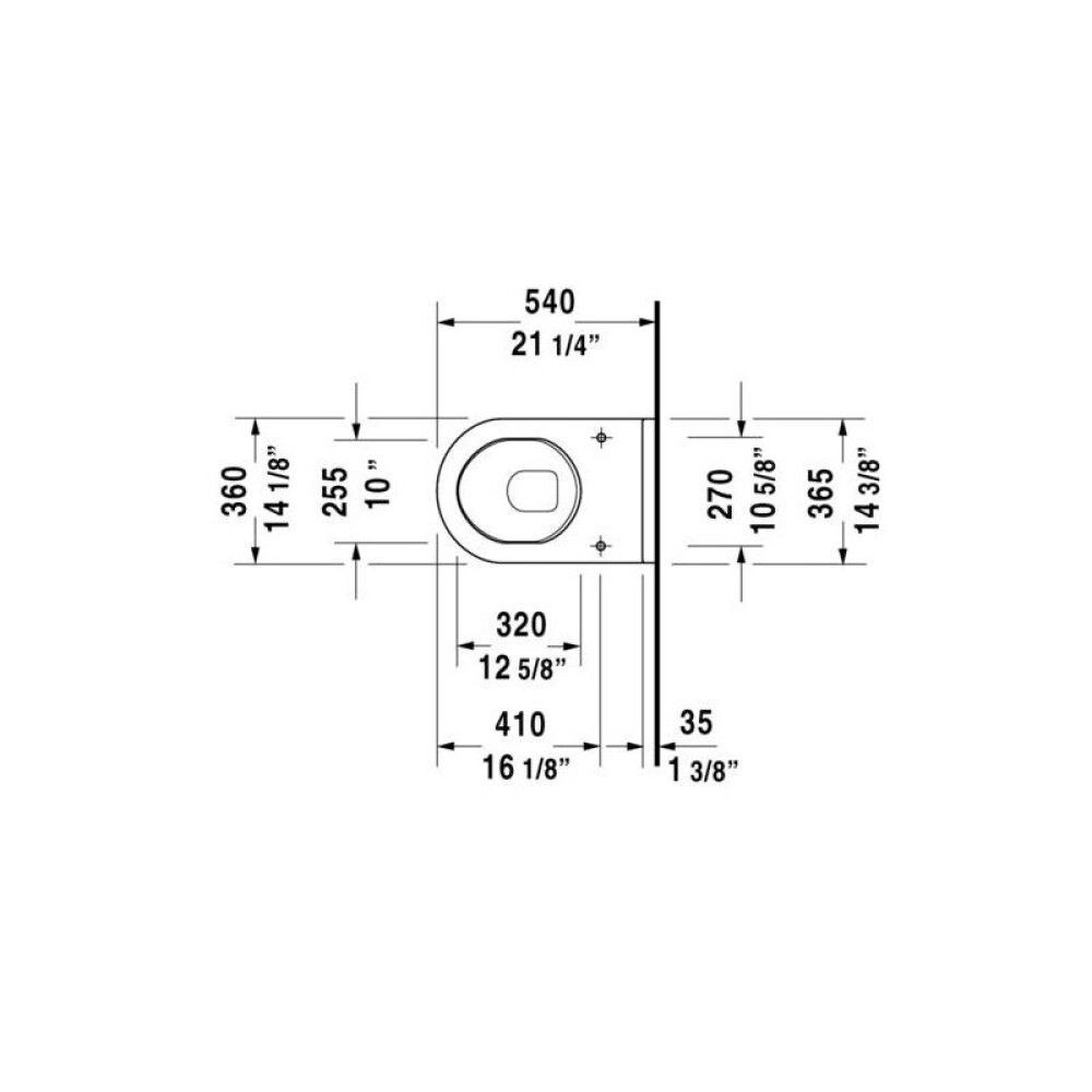 Veggfest salerni án skolbrúnar Stark 3 Duravit m/setu