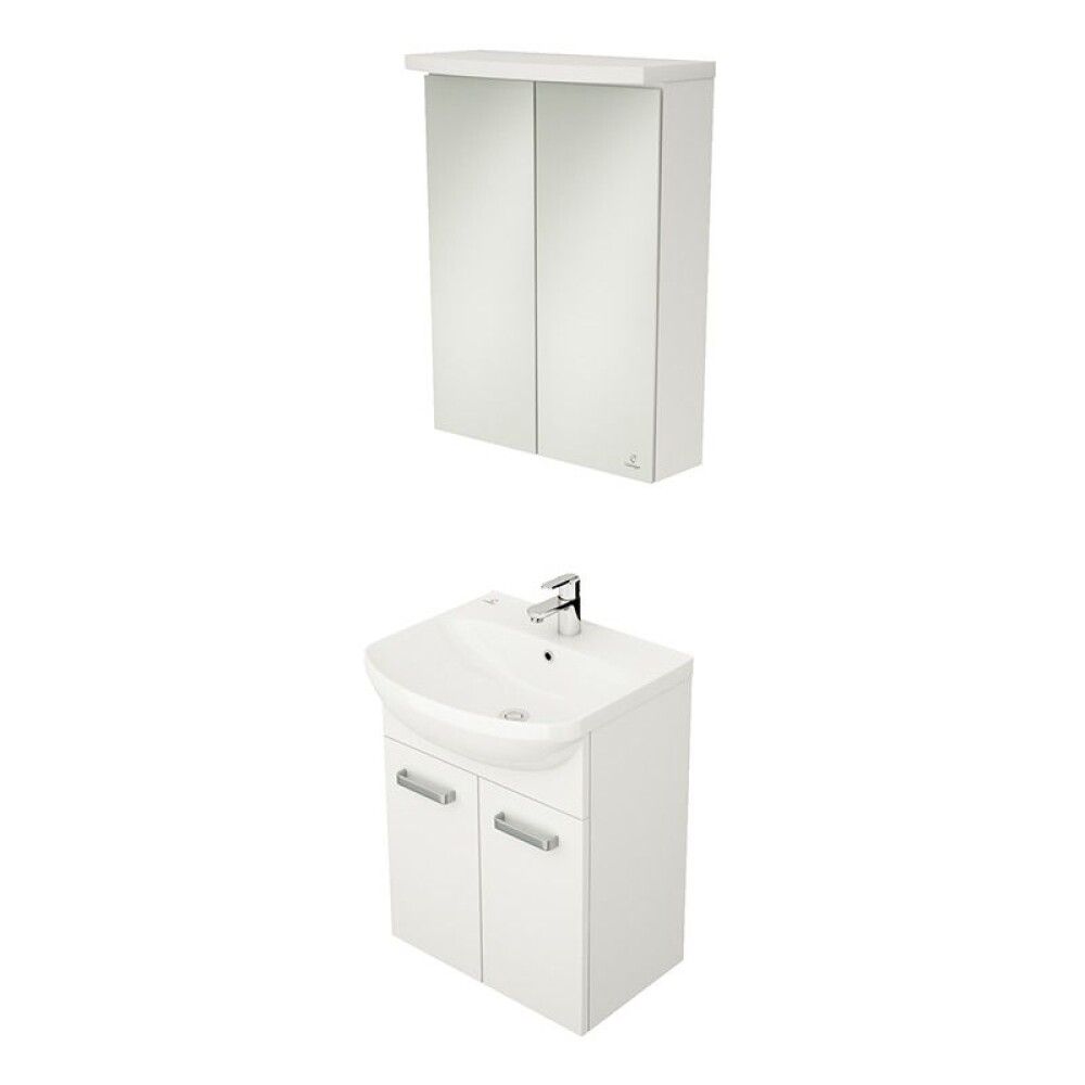 Baðinnrétting 50cm Camargue Vasa Matt-Hvítt