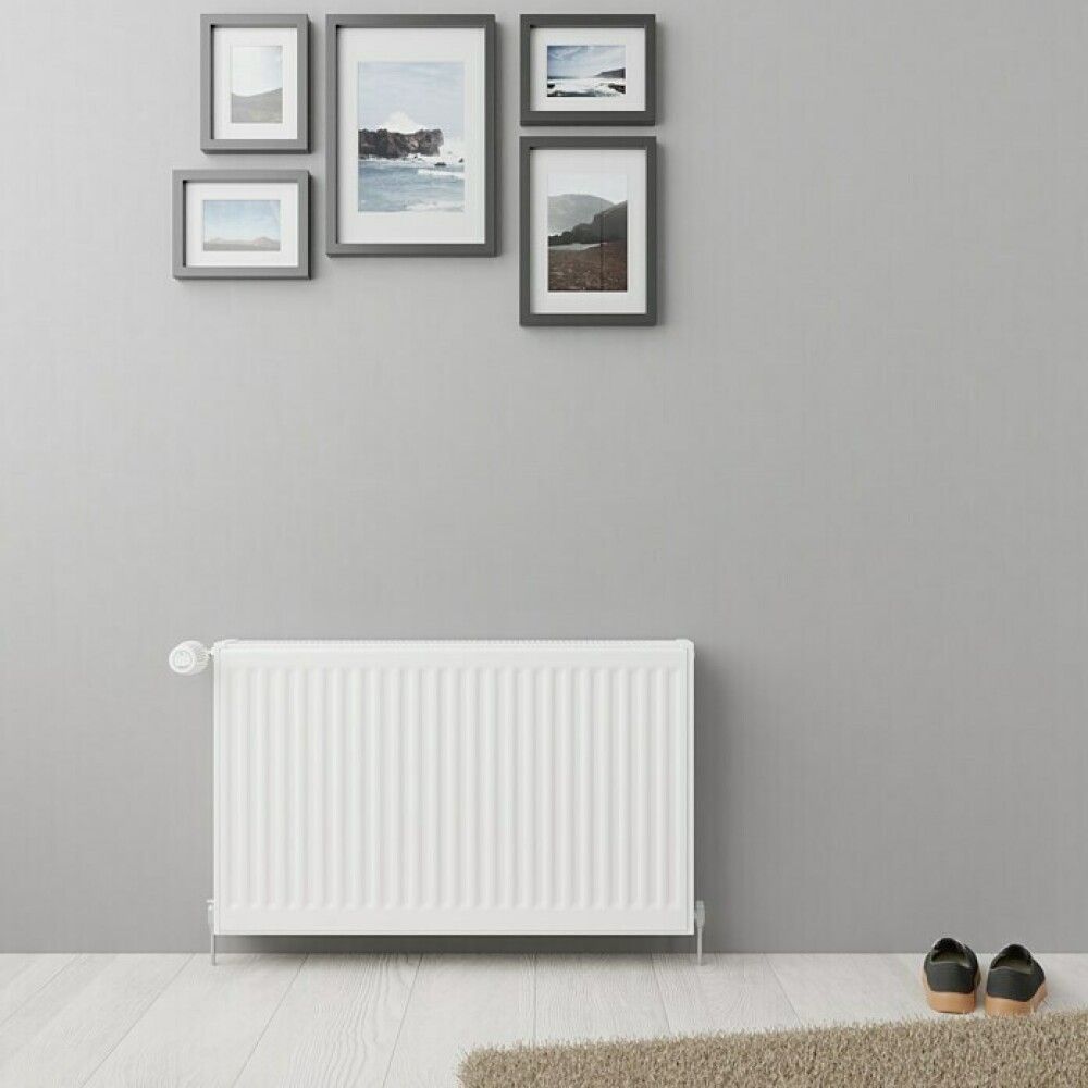 Miðstöðvarofn tvöfaldur 500x800 mm hvítur