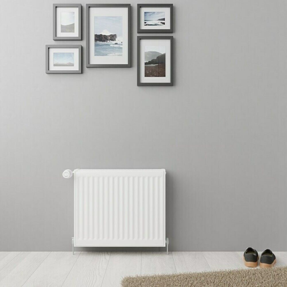 Miðstöðvarofn tvöfaldur 500x600 mm hvítur