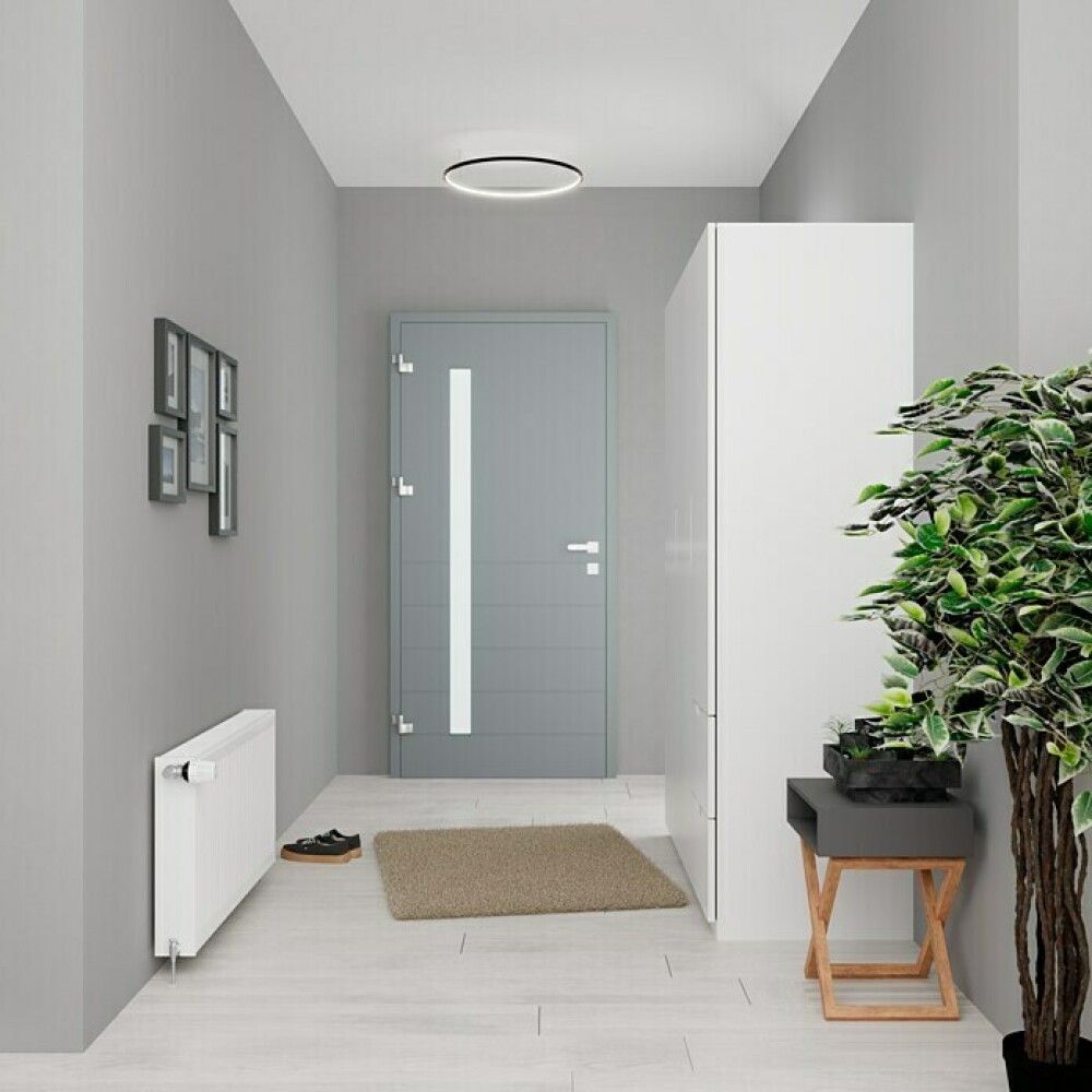 Miðstöðvarofn tvöfaldur 500x1000 mm hvítur