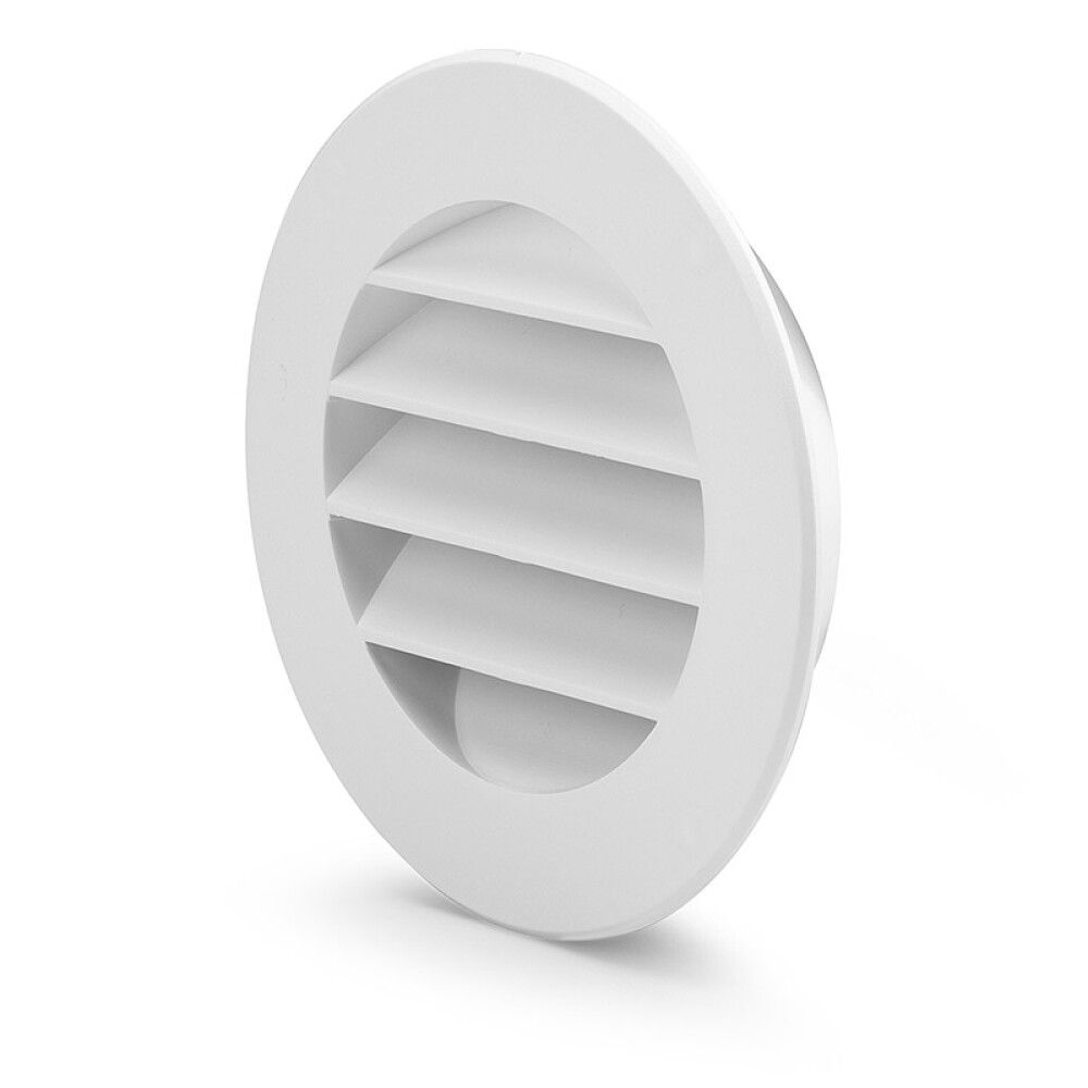 Rist fyrir loftræstingu Ø140 mm hvít