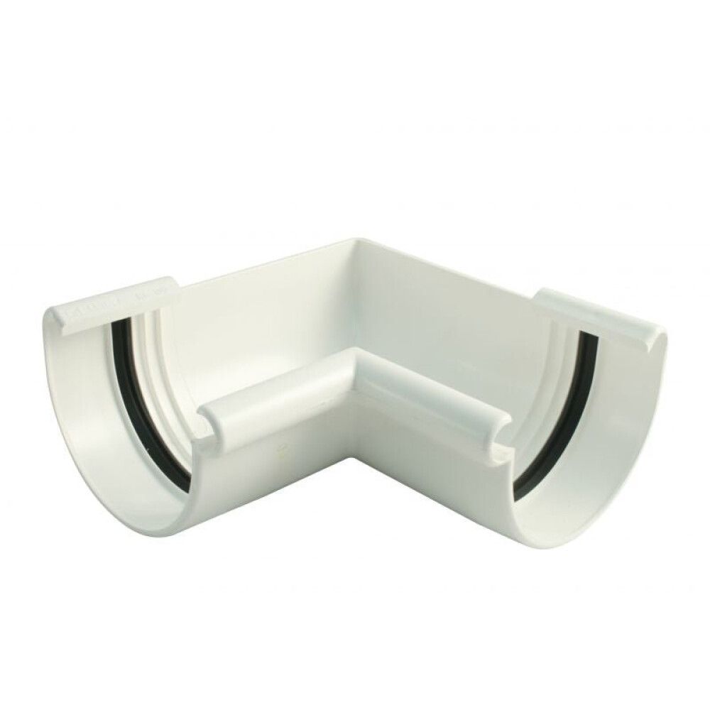 Þakrennu innhorn 100mm 90° hvítt