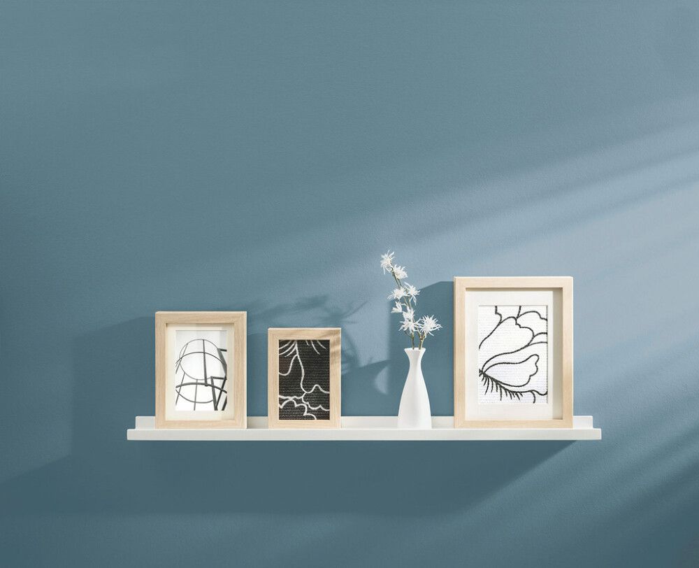 Hilla 800x90x30 mm Dolle Shelf+ Border hvít