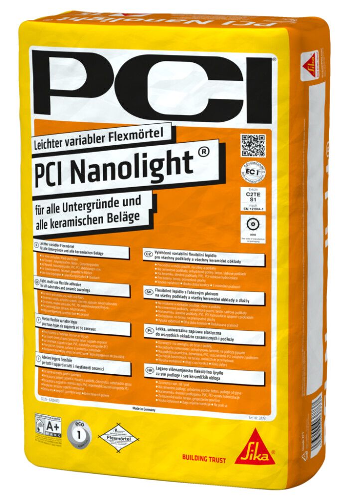 Flísalím inni/úti 15 kg PCI Nanolight